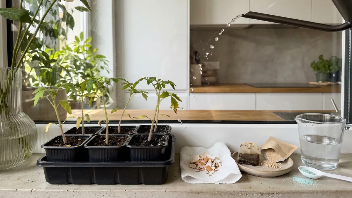 Rozsada pomidora bez błędów: jak nawozić i hartować, żeby nie była wyciągnięta