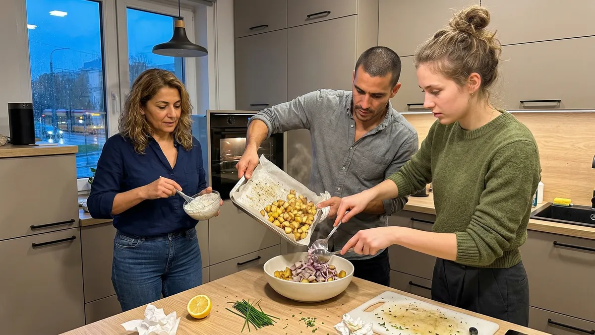 Sałatka śledziowa z pieczonymi ziemniakami, która smakuje lepiej niż klasyk