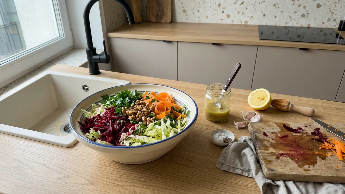 Sałatka z burakiem i kapustą pekińską, którą zrobisz w 10 minut