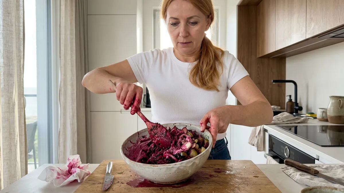 Sałatka z buraków i ogórków kiszonych, która znika pierwsza ze stołu