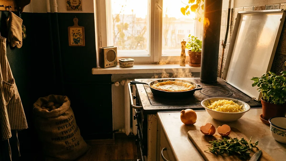 Śniadanie z patelni: chrupiący ziemniaczany krążek z jajkiem w środku