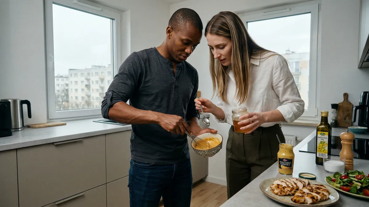 Sos miodowo-musztardowy w 5 minut: prosty przepis z 6 składników