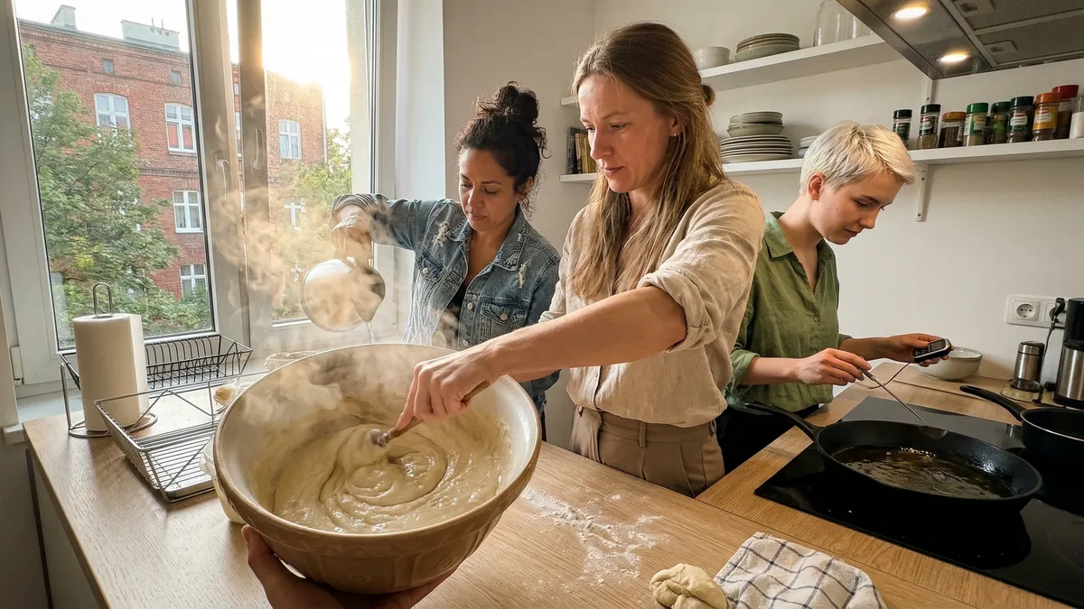 Szybkie ciasto na bielasze bez wyrastania: trik z parzoną mąką działa za każdym razem