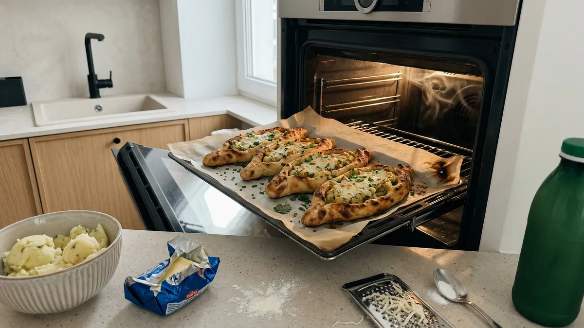 Szybkie pide na kefirze bez drożdży: przepis na chrupiące łódeczki z serem