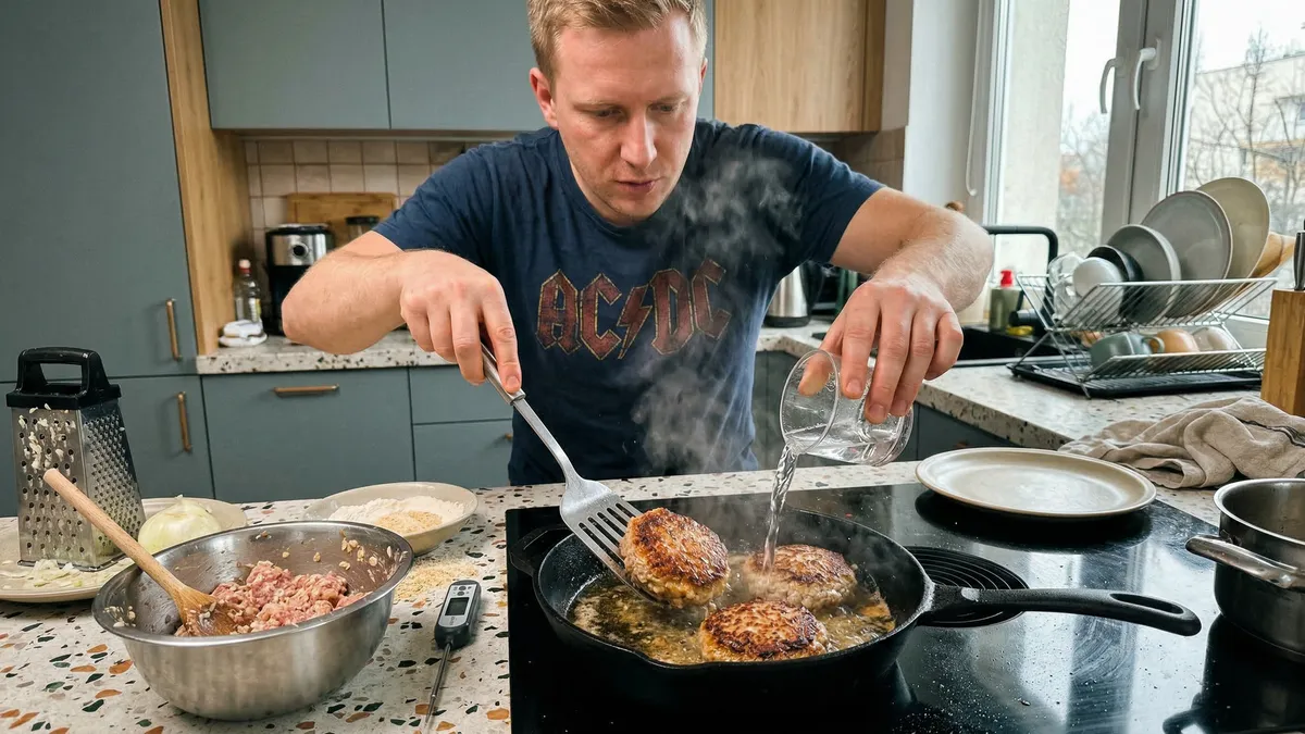 Te kotlety mielone zawsze wychodzą soczyste – trik z płatkami owsianymi i mlekiem