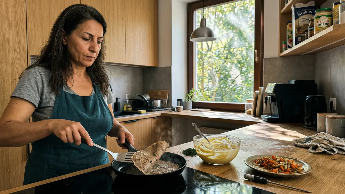 Tort wątróbkowy krok po kroku: cienkie blaty i lekki sos jogurtowy