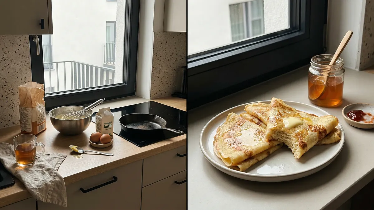 Trójkątne placki na kefirze w 15 minut – miękkie w środku, rumiane na wierzchu