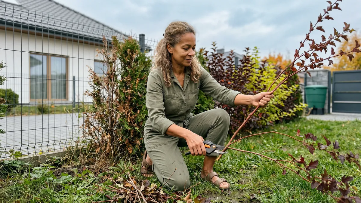 Zamiast tui przy płocie: pęcherznica, która robi gęsty żywopłot bez nerwów