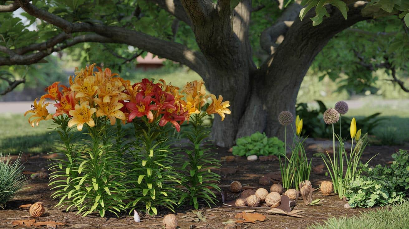 Asiatic lilies pod orzechami włoskimi: czy naprawdę są odporne na juglon?