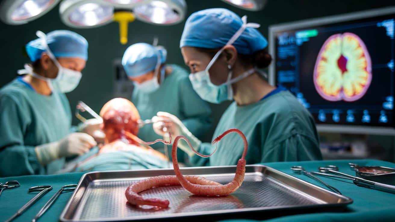 Australijscy lekarze wyjęli z mózgu pacjentki 8‑centymetrowego pasożyta