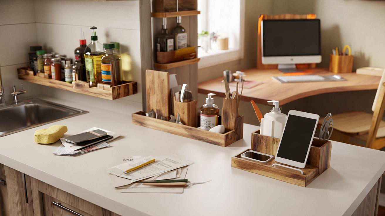 Bałagan na blacie? 14 prostych patentów z odzyskanego drewna