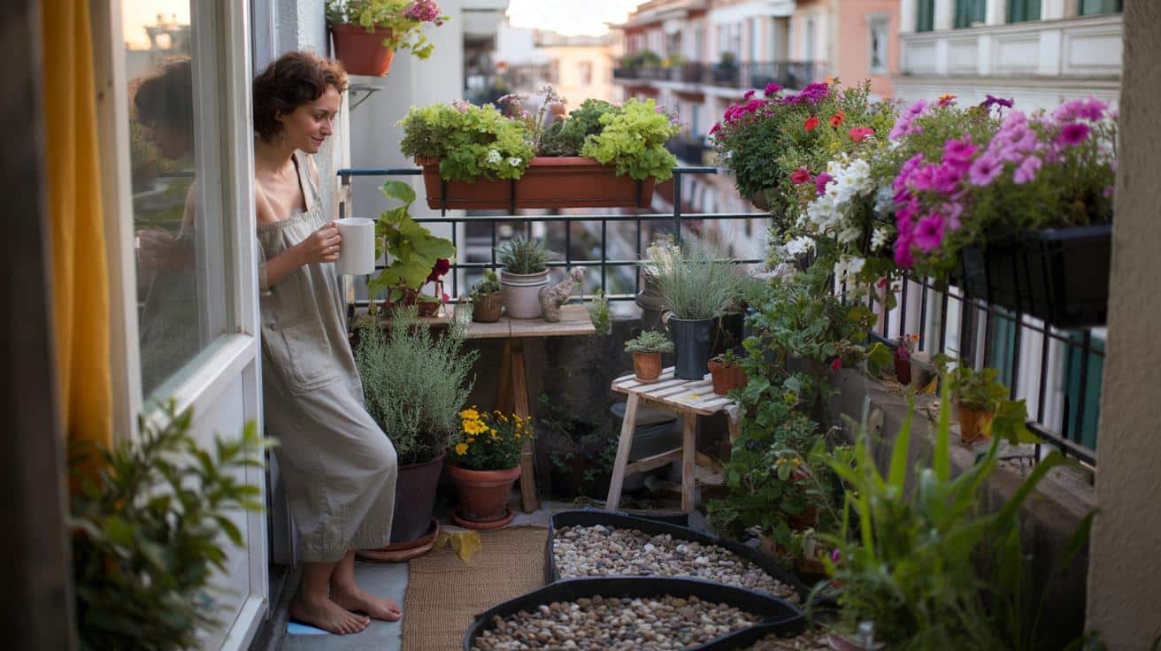 Ten prosty trik sprawia, że zwykły balkon zamienia się w kwitnący ogród pełen kolorów