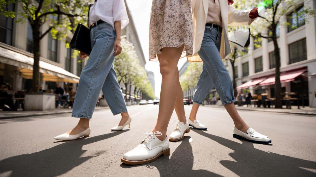 Białe derby wracają do łask. Najmodniejsze płaskie buty na wiosnę