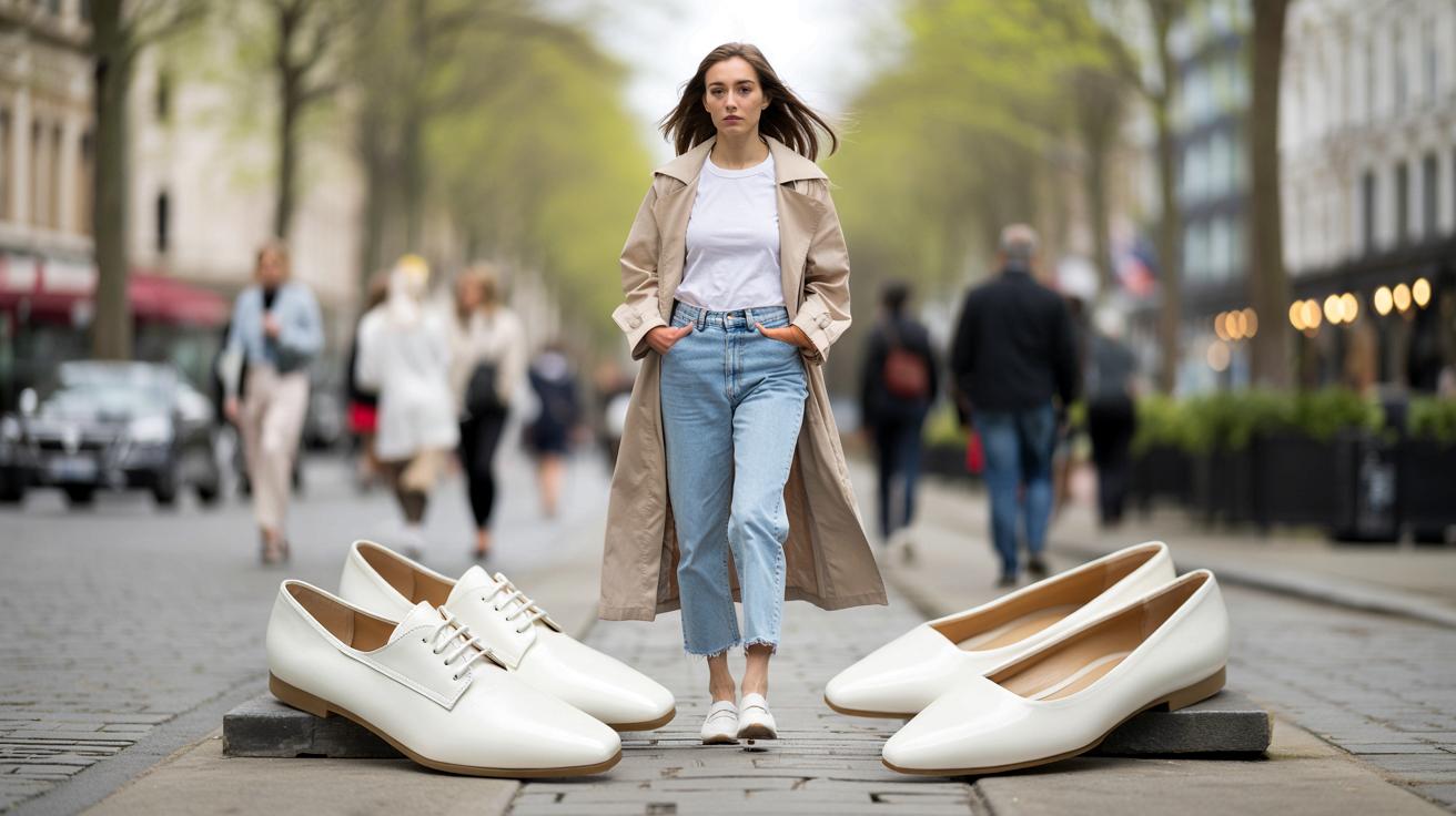Białe derby wracają do łask. Te płaskie buty robią wiosnę