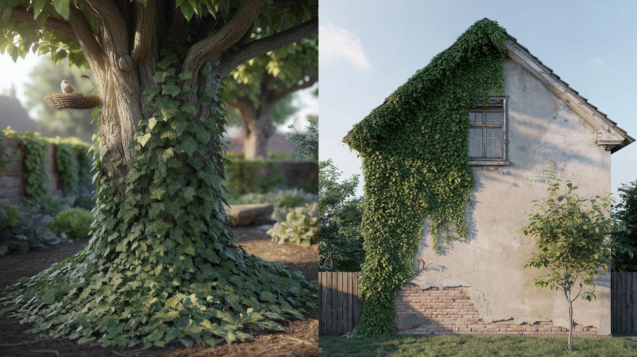 Bluszcz na drzewach i ścianach: ratunek czy zagrożenie dla ogrodu?