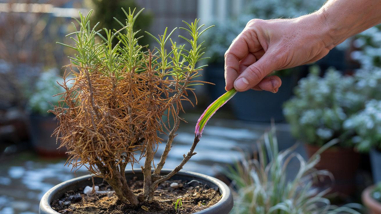Brązowy rozmaryn w marcu? Jeden prosty trik uratuje krzew