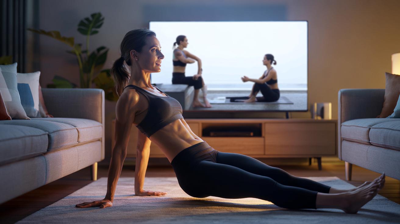 Brzuch jak z siłowni bez wstawania z kanapy: 4 proste ćwiczenia przed telewizorem