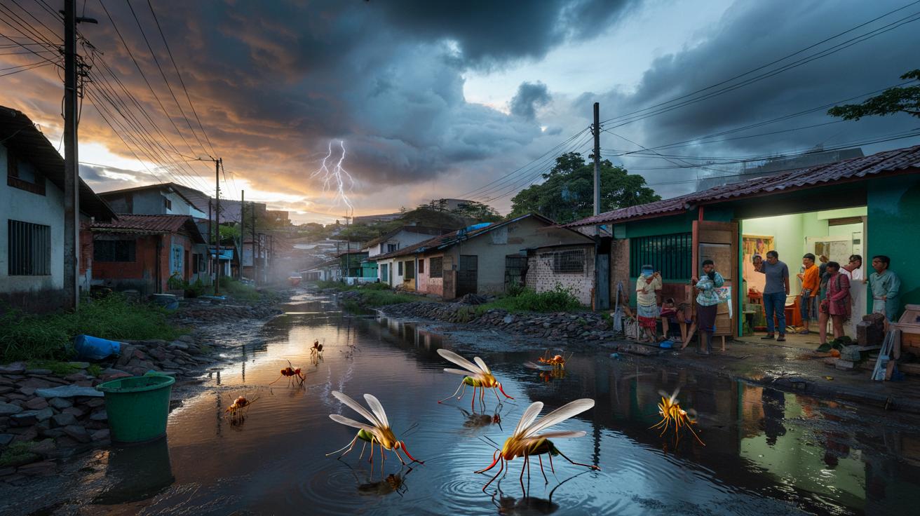 Burze napędzane zmianą klimatu podkręcają groźne epidemie dengi