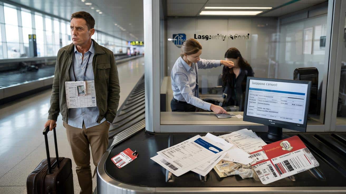 Były pracownik polskiego portu lotniczego wyjaśnia co zrobić gdy linia lotnicza zgubiła bagaż i jakie konkretne dokumenty zebrać w ciągu pierwszych 4 godzin żeby uzyskać pełne odszkodowanie bez prawnika