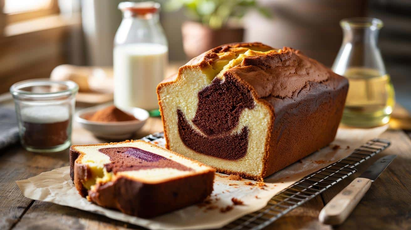 Cake marmurkowy bez jajek i mleka: prosty hit na podwieczorek