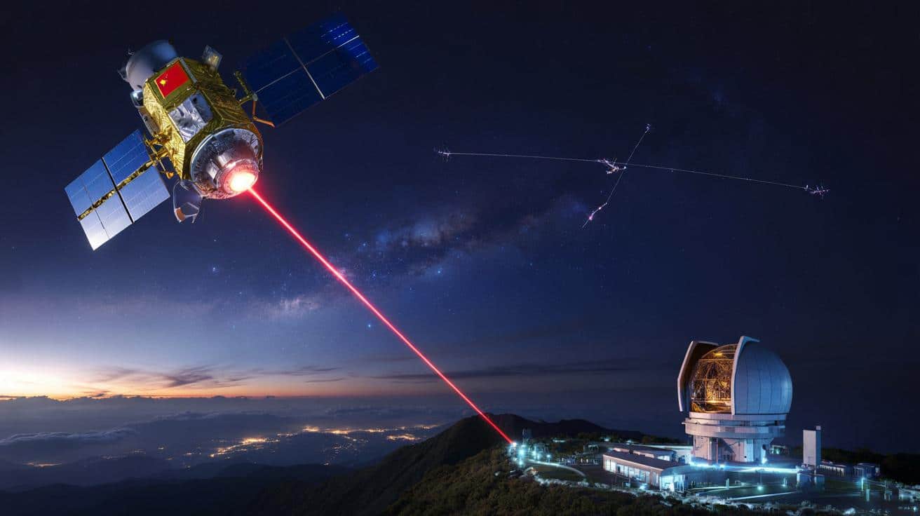 Chiński satelita laserowy bije Starlink – rekord z 36 tys. km nad Ziemią