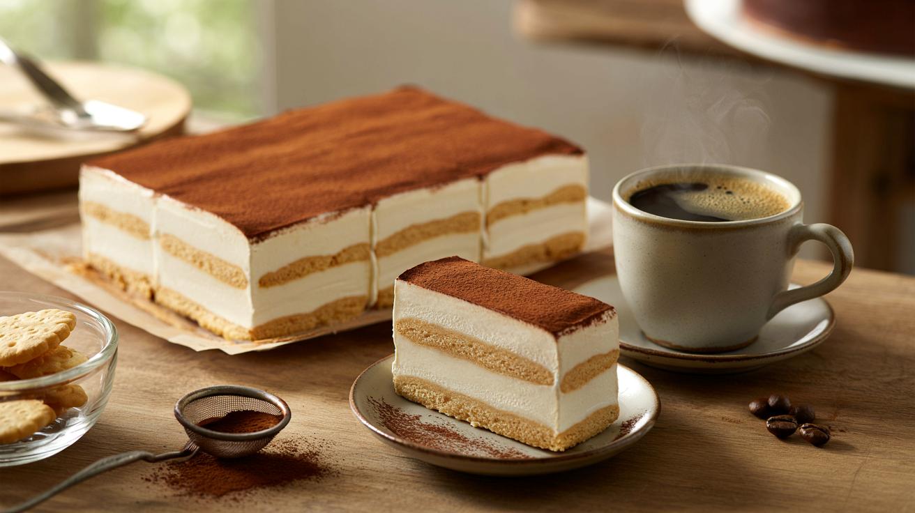 Ciasto z herbatników i kawy bez pieczenia: miękkie, pachnące i idealne do kawy