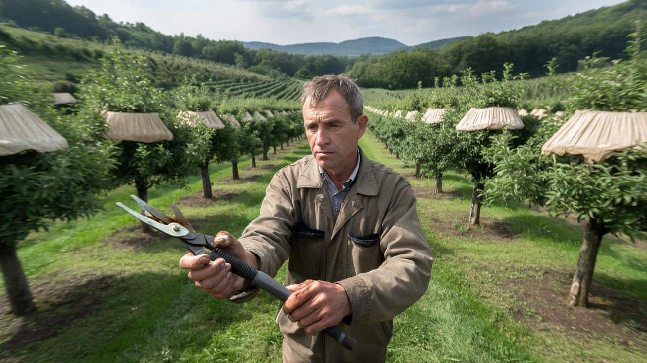 Ekologiczne sady w Górach Świętokrzyskich stosują cięcie drzew w określonym kierunku, by ograniczyć parch i mączniaka bez chemicznych oprysków