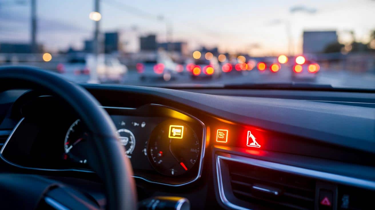 Co oznacza żółta, pomarańczowa i czerwona kontrolka na desce rozdzielczej