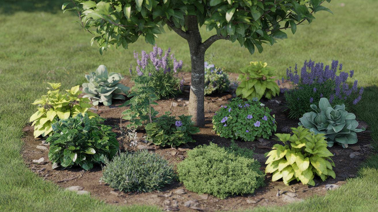 Co posadzić pod jabłonią żeby nie rosły chwasty