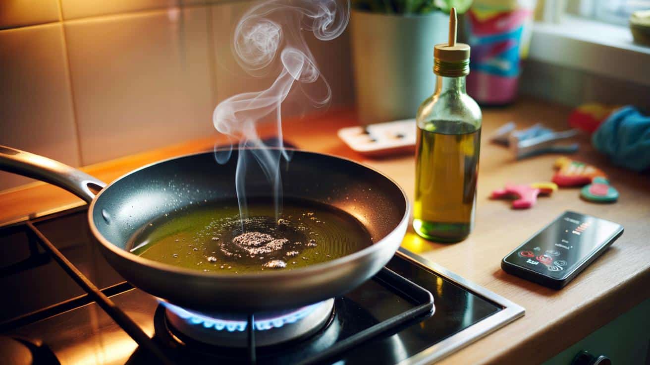 Co się dzieje z oliwą z oliwek, kiedy podgrzewasz ją zbyt mocno na patelni