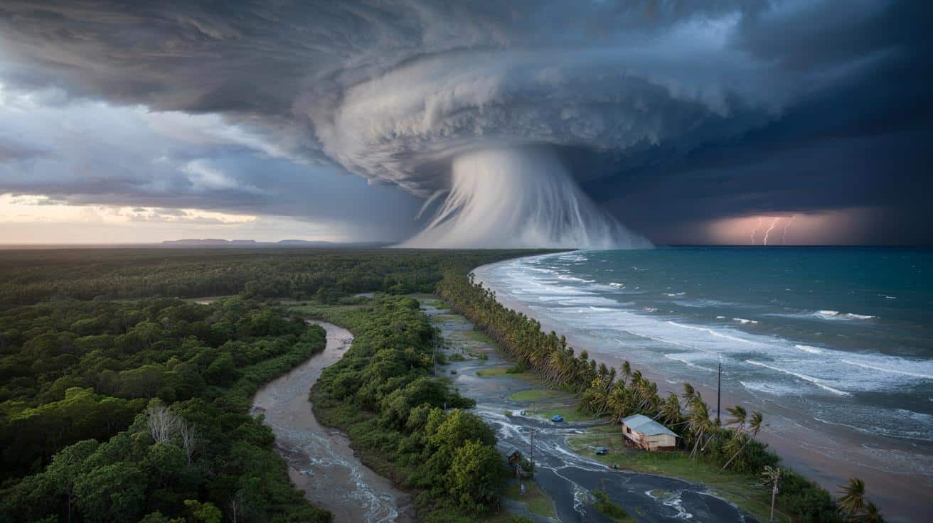 Cyklon Narelle nadciąga na Australię: porywy 260 km/h i potrójne uderzenie