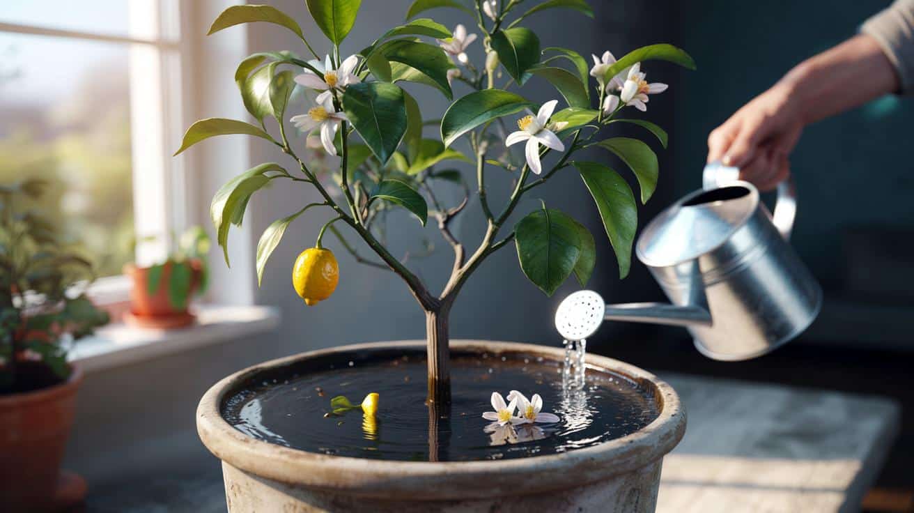 Cytryna w donicy w marcu: jeden błąd i kwiaty opadają