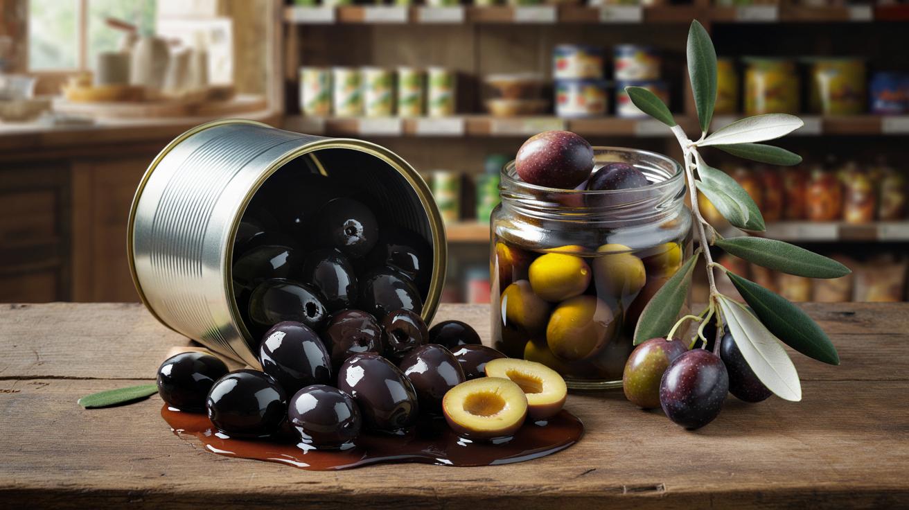Czarne oliwki z puszki to często tylko farbowane zielone owoce