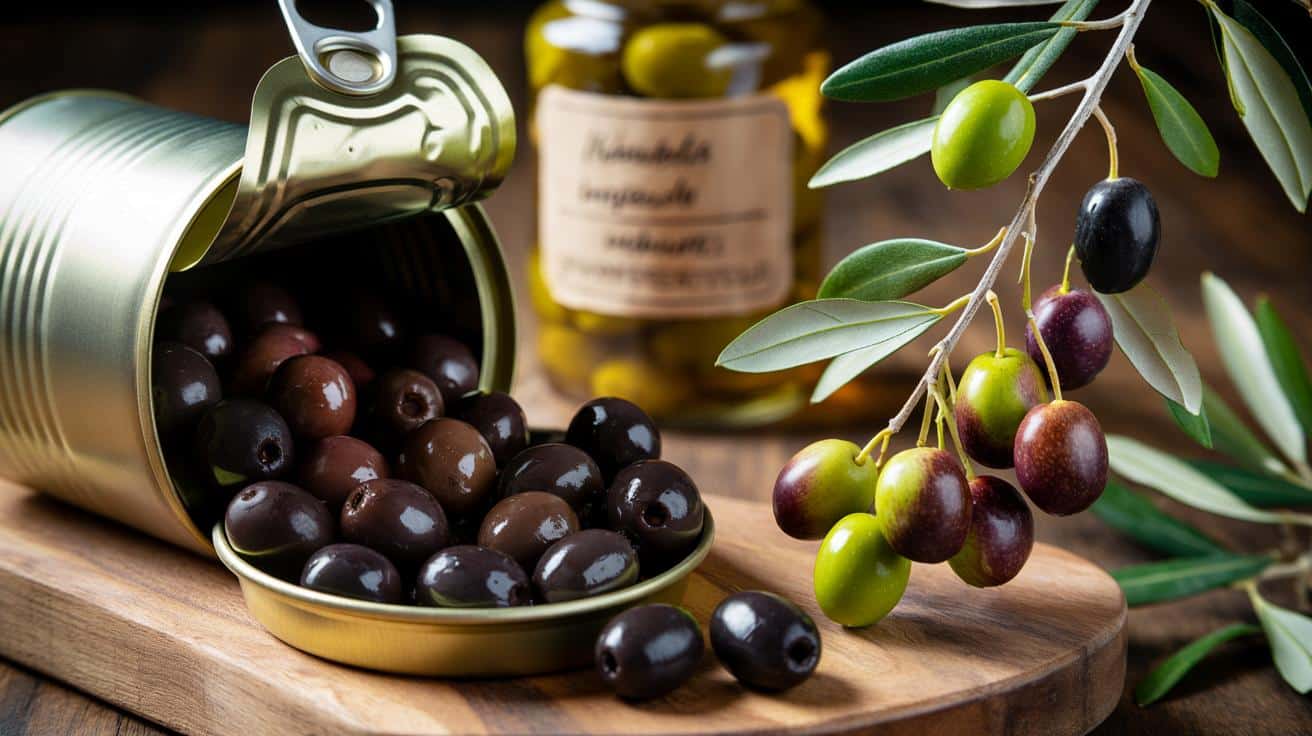 Czarne oliwki z puszki to często tylko sztucznie zabarwione zielone owoce