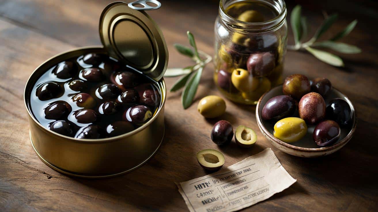 Czarne oliwki z puszki to często tylko zafarbowane zielone
