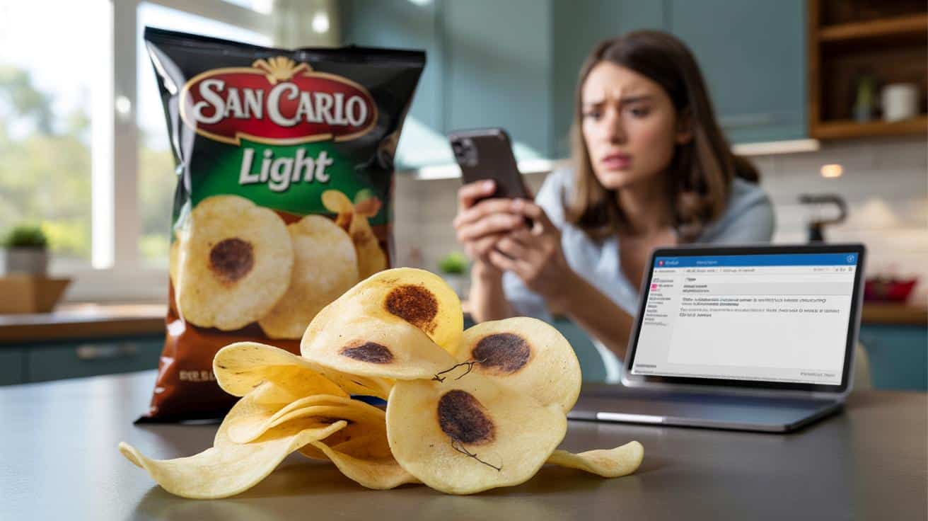 Czarne plamy na chipsach San Carlo. Klientka bije na alarm, firma odpowiada
