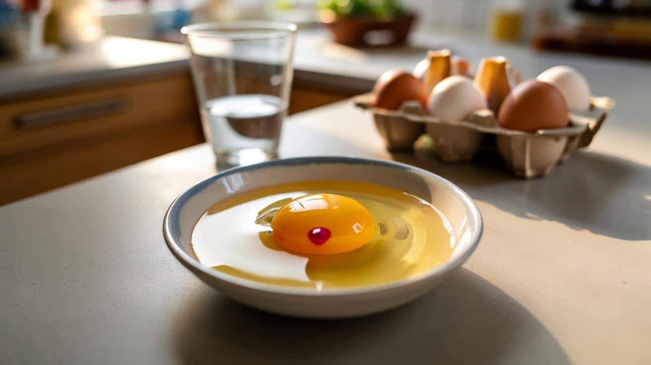 Czerwony punkt w żółtku jajka: czy naprawdę trzeba je wyrzucać?