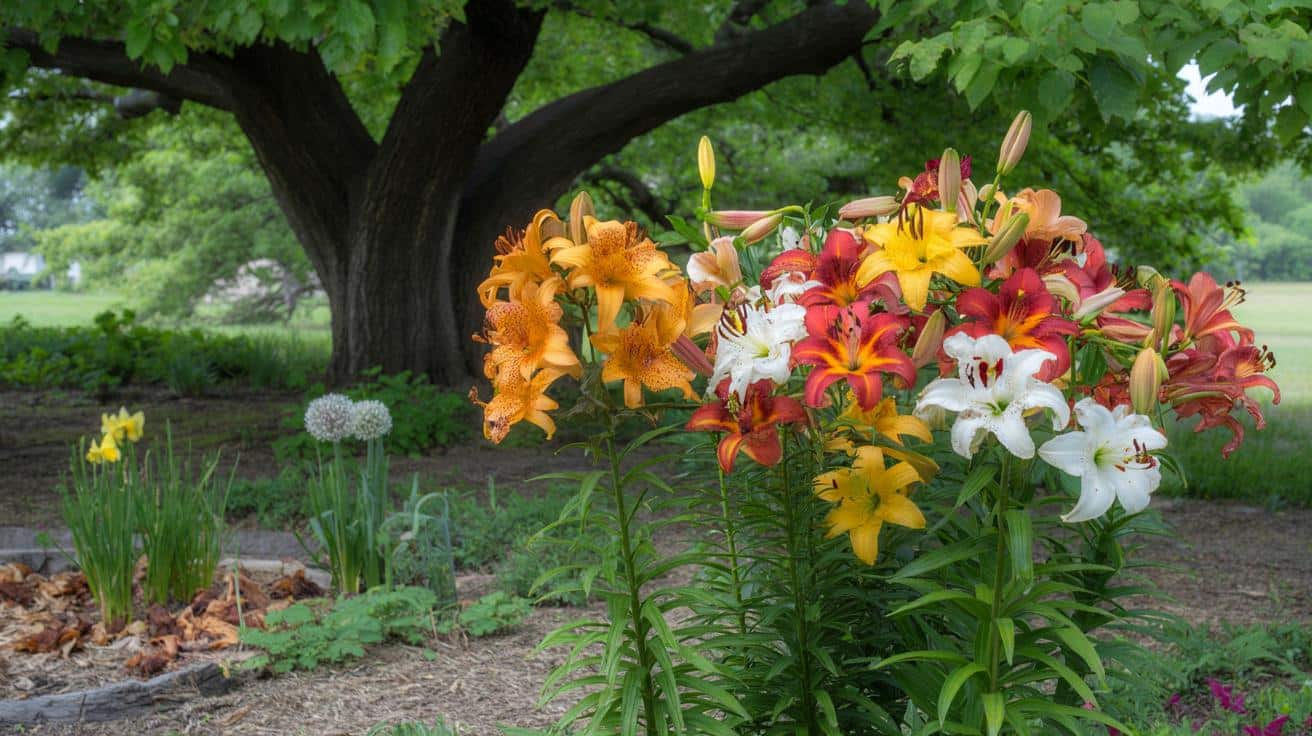 Czy lilie azjatyckie poradzą sobie pod orzechami czarnymi w ogrodzie?