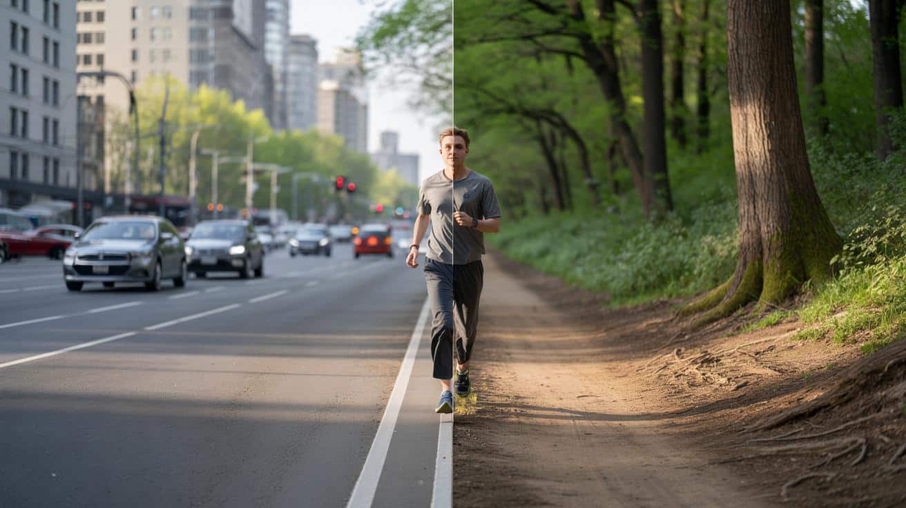 Czy miejska przebieżka naprawdę zastąpi spacer po lesie?