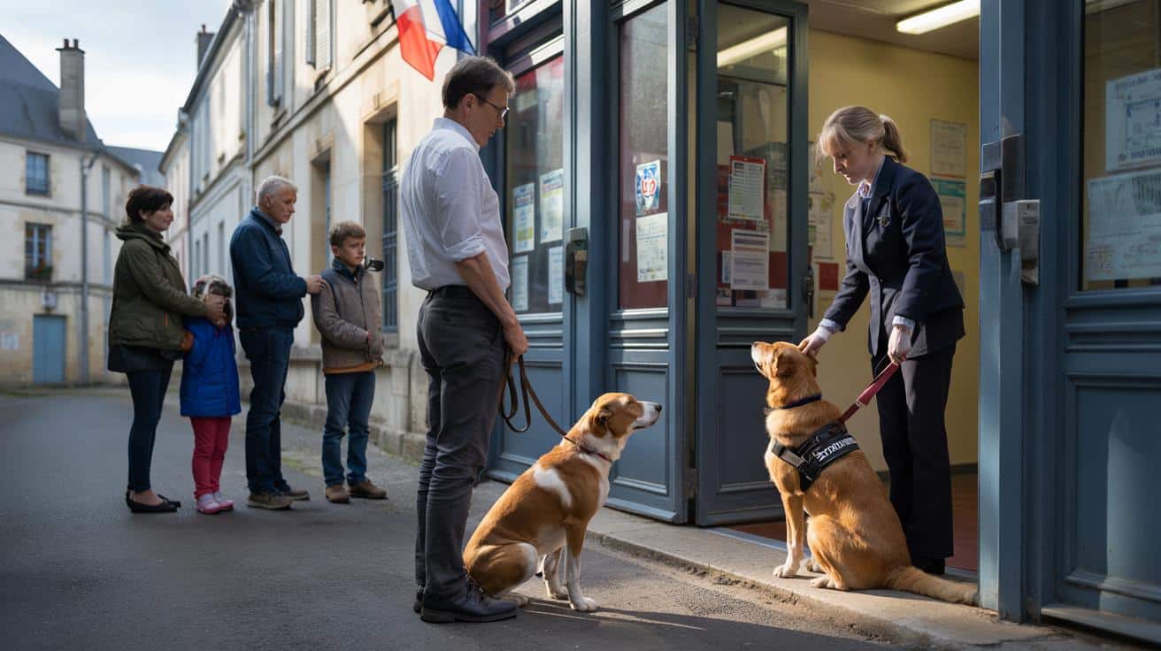 Czy można wejść z psem do lokalu wyborczego we Francji?