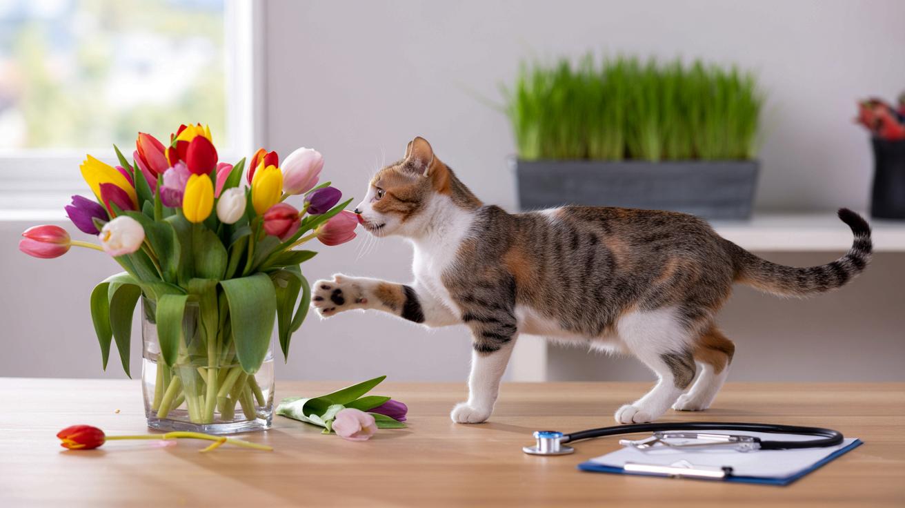 Czy tulipany są trujące dla kota? Objawy, ryzyko i bezpieczne rozwiązania