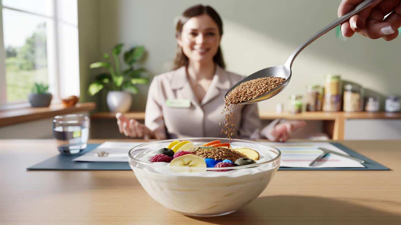 Dietetyk mówi dlaczego dodaje łyżkę siemienia lnianego do każdego jogurtu i co to daje