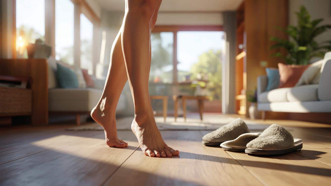 Dlaczego chodzenie boso po domu jest znacznie zdrowsze niż noszenie kapci według podologów i ortopedów