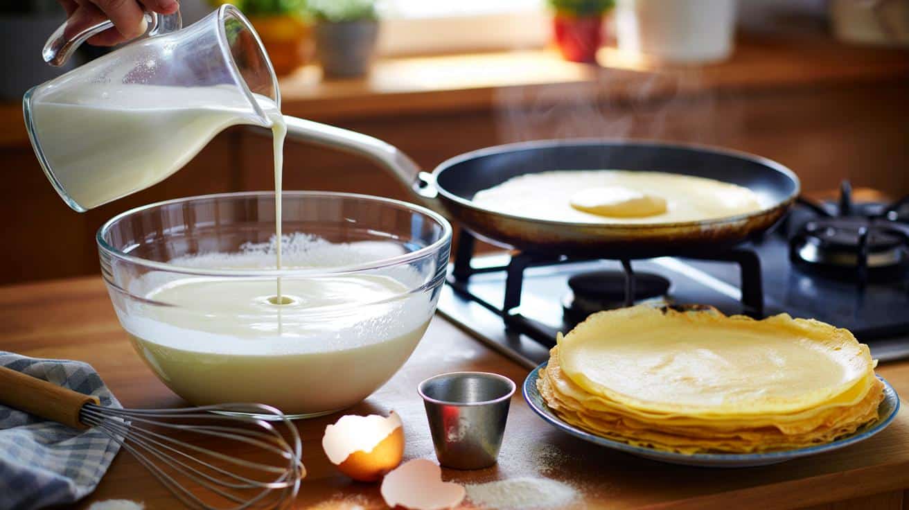 Dlaczego ciepłe mleko zmienia ciasto na naleśniki w kuchenny skrót