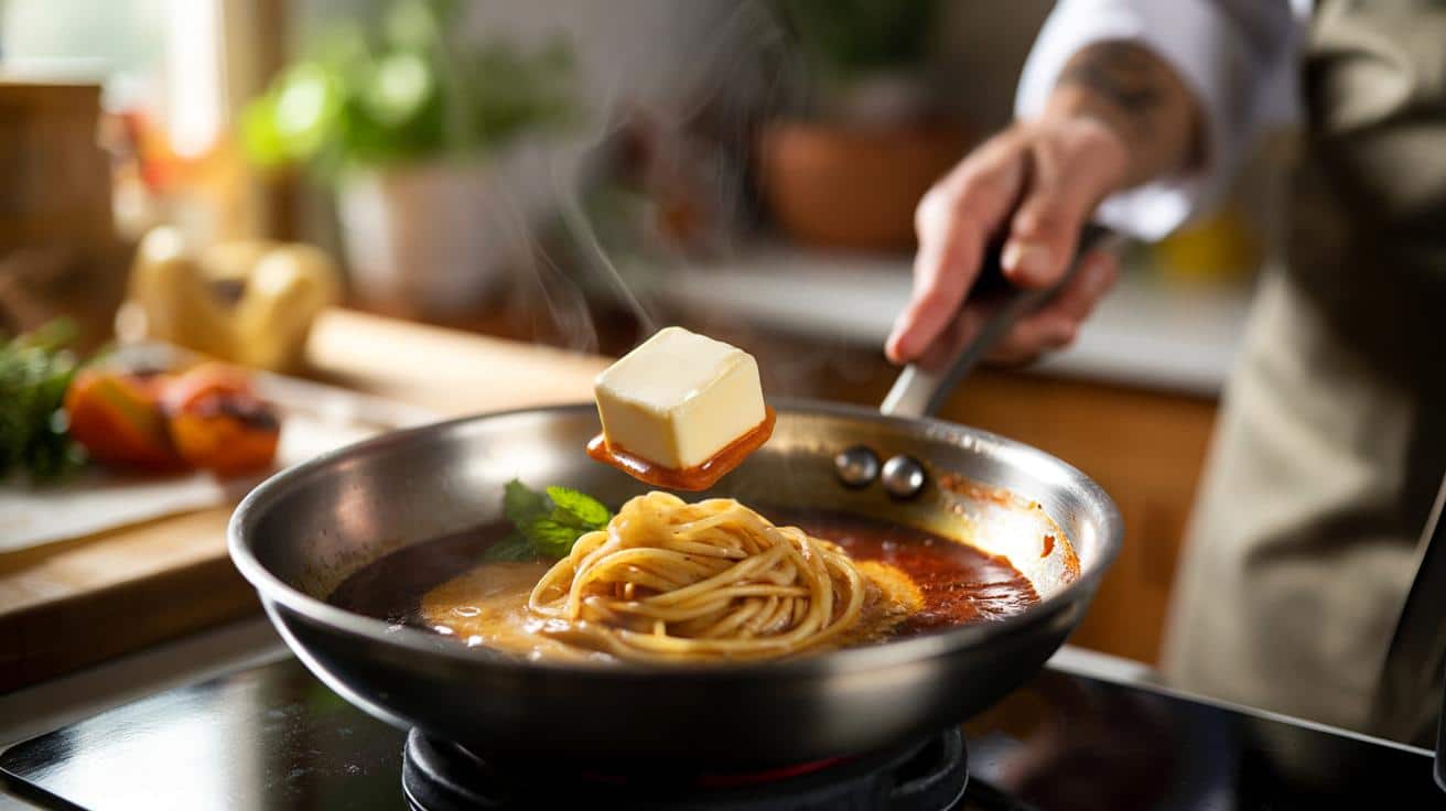 Dlaczego dodanie odrobiny masła na koniec gotowania poprawia smak wielu potraw