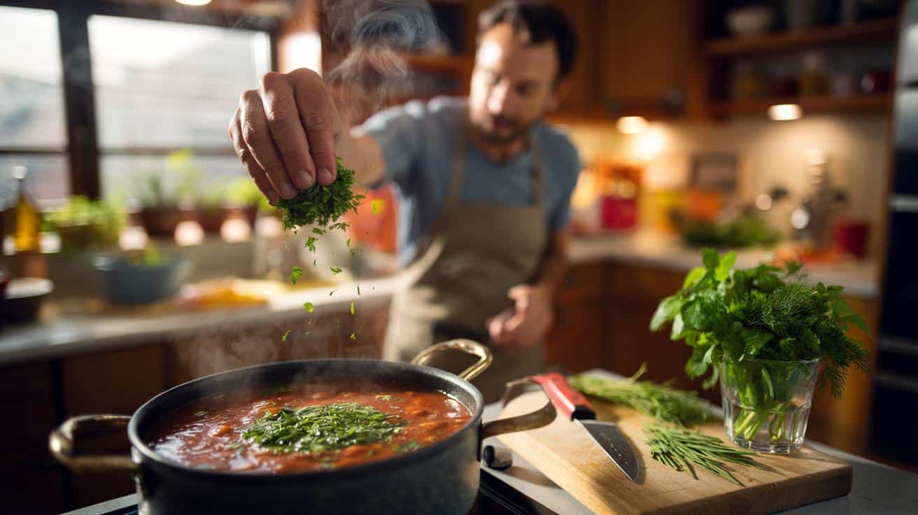 Dlaczego dodanie świeżych ziół na końcu gotowania zmienia smak potrawy