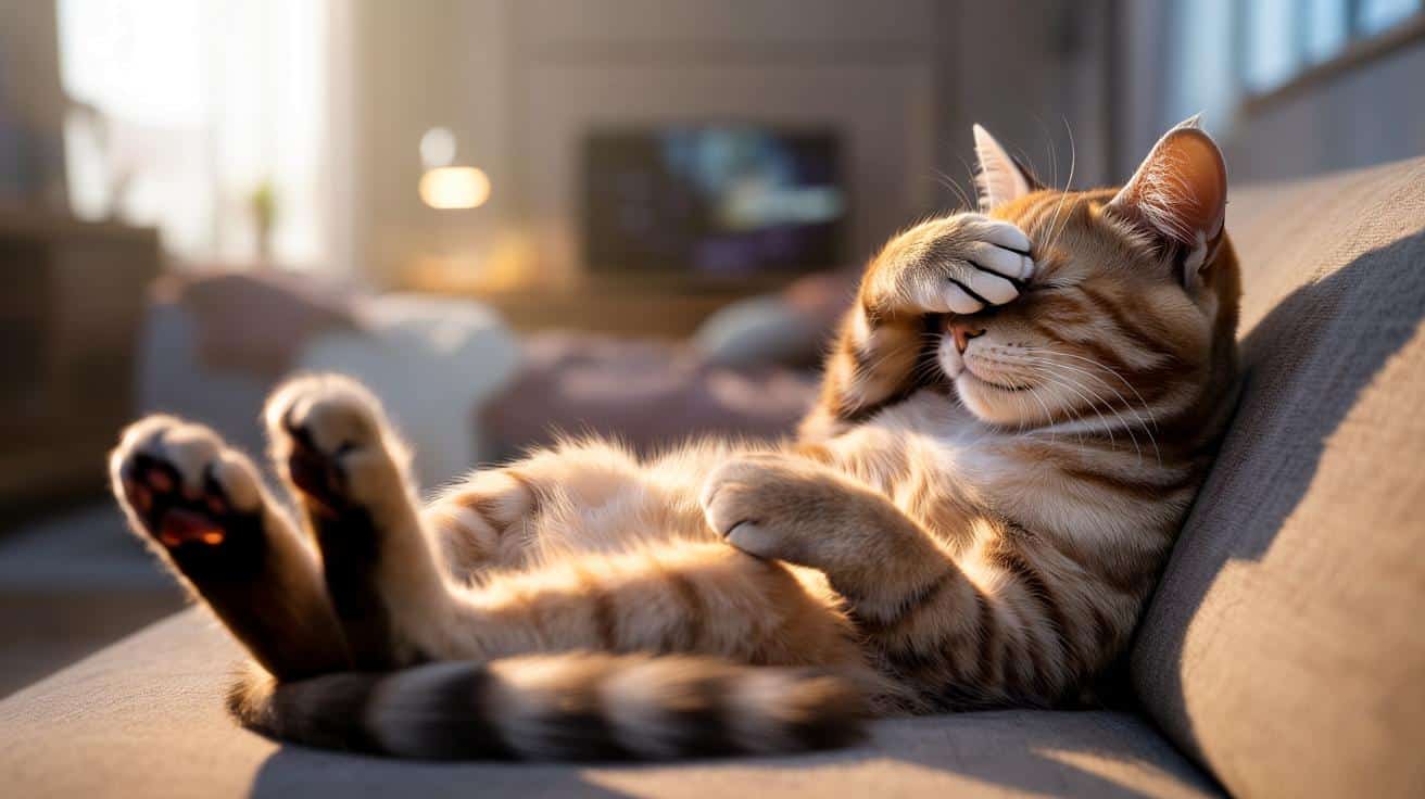 Dlaczego kot śpi z łapami na oczach? To mówi o jego zaufaniu i samopoczuciu