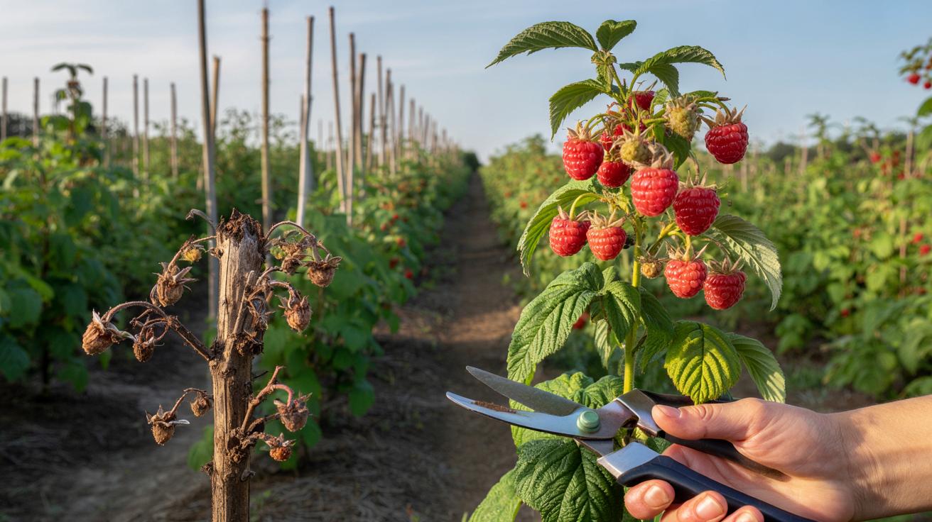 Dlaczego maliny w ogrodzie z roku na rok owocują słabiej i który błąd w przycinaniu najczęściej odpowiada za spadek plonów