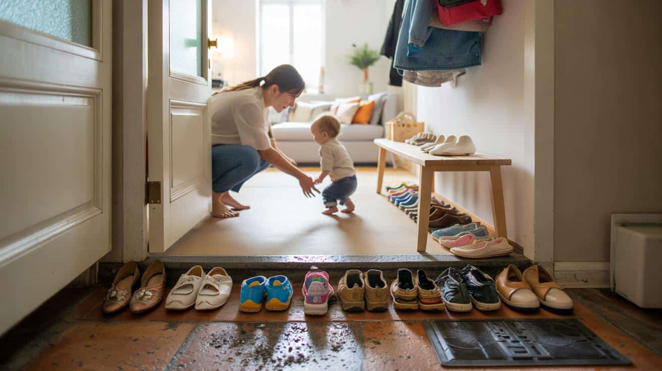 Dlaczego niektórzy zostawiają buty przy drzwiach wejściowych