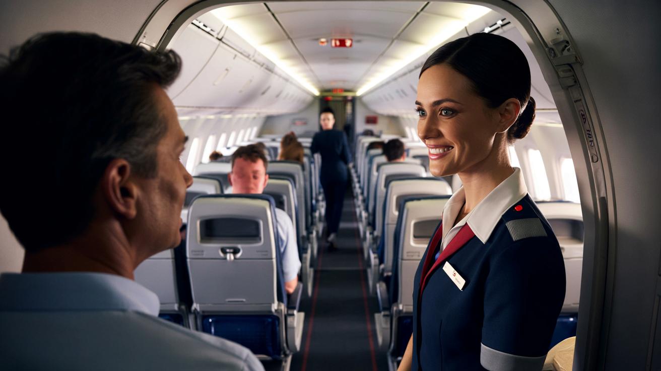 Dlaczego stewardesy mówią „dzień dobry” każdemu pasażerowi? To nie tylko uprzejmość